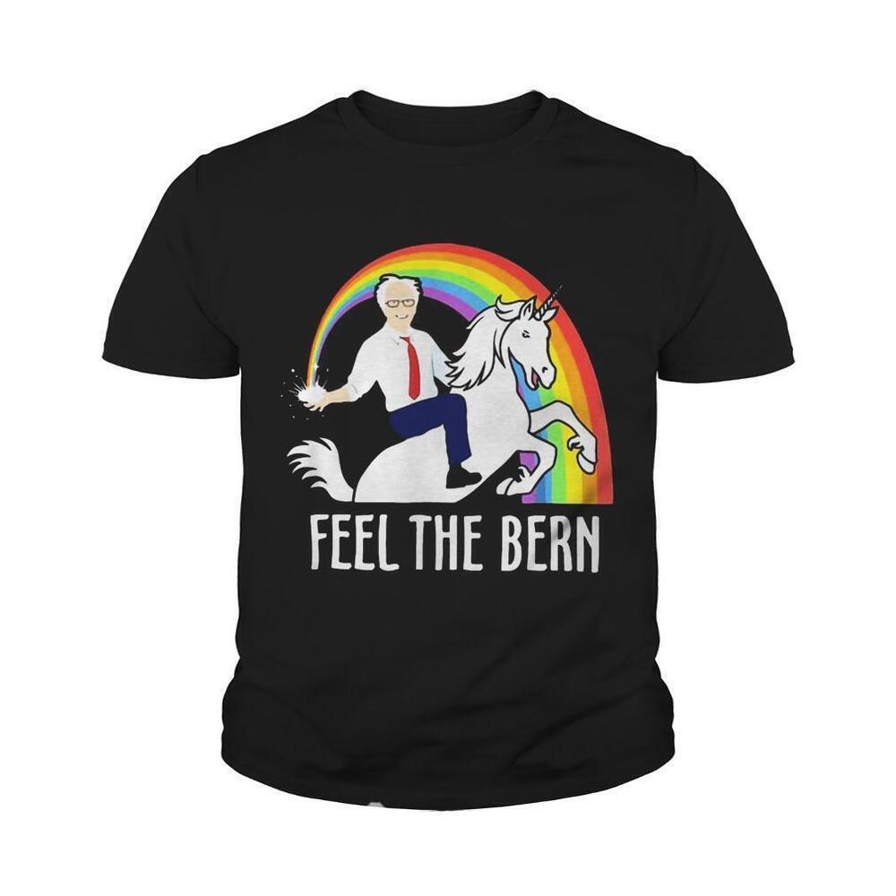 Bernie Sanders Riding Unicorn Feel The Bern Shirt